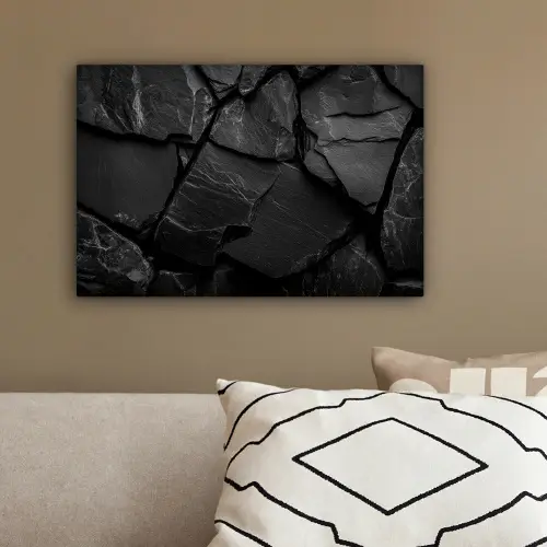 Zwart - Stenen - Rots canvas 2cm klein -sfeer3