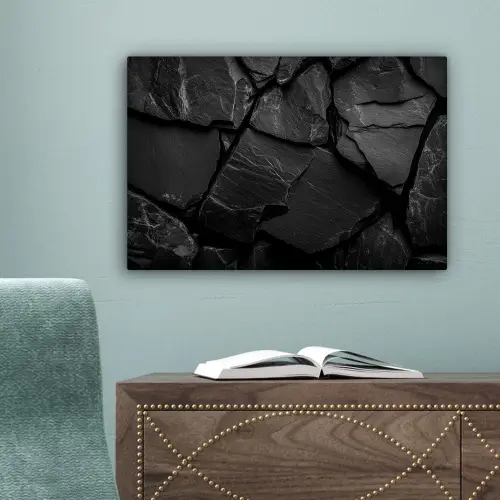 Zwart - Stenen - Rots canvas 2cm klein -sfeer4