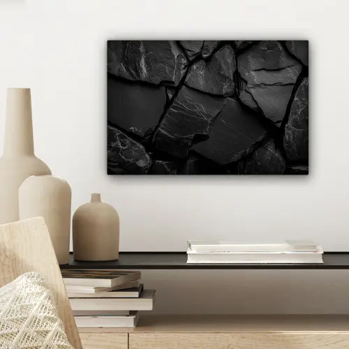 Zwart - Stenen - Rots canvas 2cm klein -sfeer6