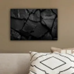 Zwart - Stenen - Rots canvas 2cm klein -sfeer3