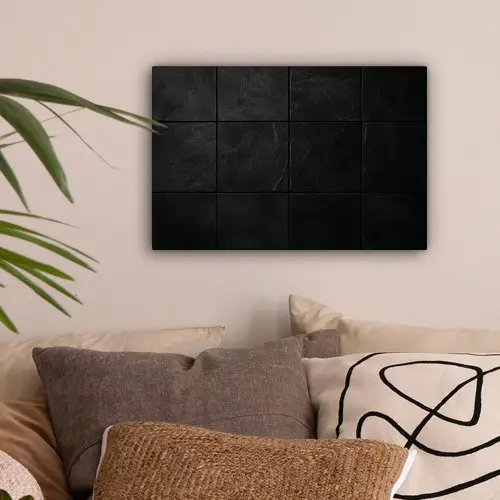 Zwart - Tegels canvas 2cm klein -sfeer1