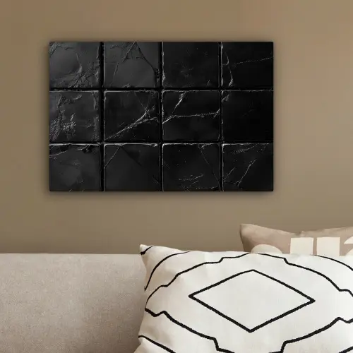 Zwart - Tegels - Steen canvas 2cm klein -sfeer3