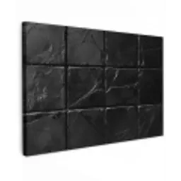 Zwart - Tegels - Steen canvas 2cm klein -z3d