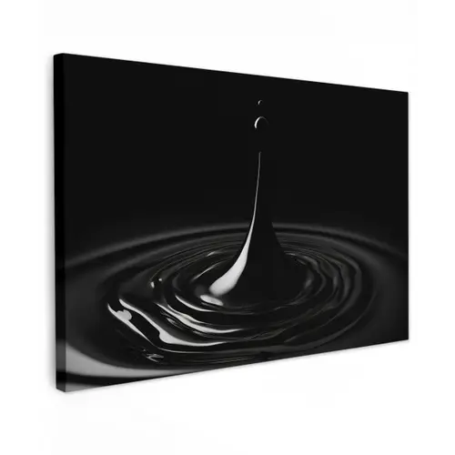 Zwart - Water - Druppel canvas 2cm klein -z3d