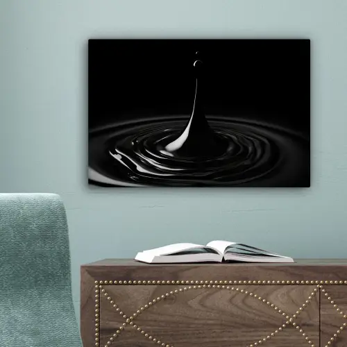 Zwart - Water - Druppel canvas 2cm klein -sfeer4