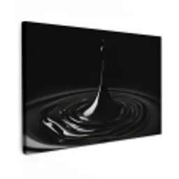 Zwart - Water - Druppel canvas 2cm klein -z3d