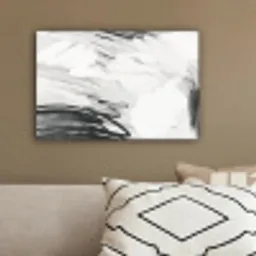 Zwart - Wit - Grijs - Abstract canvas 2cm klein -sfeer3