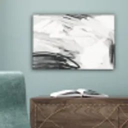Zwart - Wit - Grijs - Abstract canvas 2cm klein -sfeer4