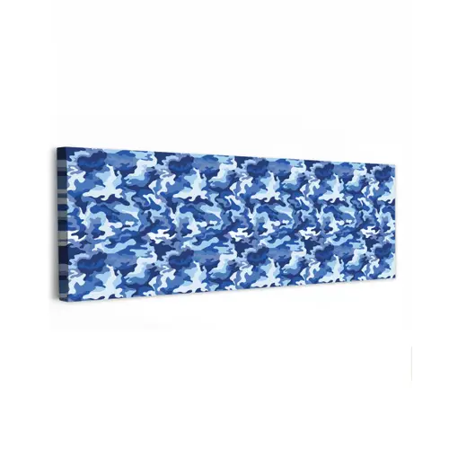 Blauw - Camouflage - Golvend canvas 2cm klein 828 -z3d