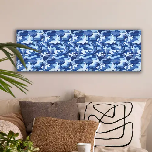 Blauw - Camouflage - Golvend canvas 2cm klein 828 -sfeer1