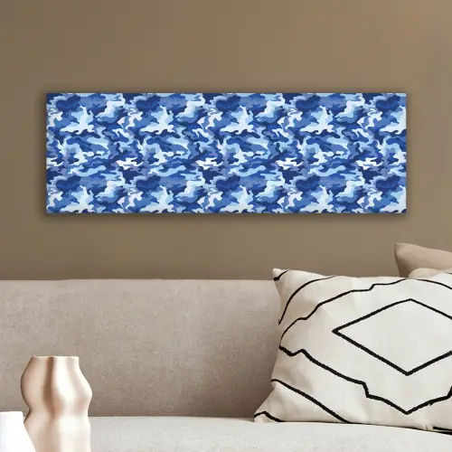 Blauw - Camouflage - Golvend canvas 2cm klein 828 -sfeer3