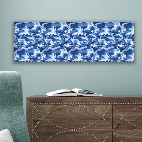 Blauw - Camouflage - Golvend canvas 2cm klein 828 -sfeer4