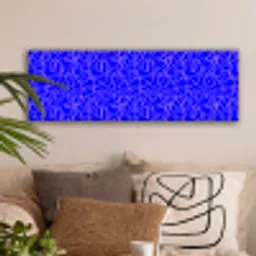Blauw - Lijnen - Roze - Abstract canvas 2cm klein 828 -sfeer1