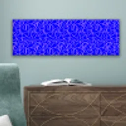 Blauw - Lijnen - Roze - Abstract canvas 2cm klein 828 -sfeer4