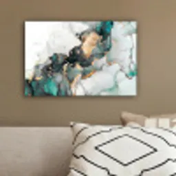 Blauw - Marmer - Goud canvas 2cm klein -sfeer3