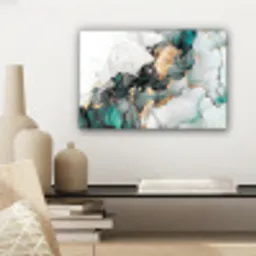 Blauw - Marmer - Goud canvas 2cm klein -sfeer6