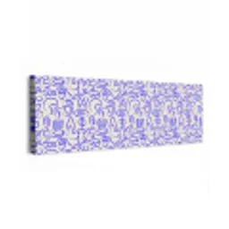 Blauw - Patroon - Abstract - Beige canvas 2cm klein 828 -z3d