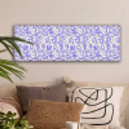 Blauw - Patroon - Abstract - Beige canvas 2cm klein 828 -sfeer1