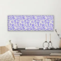 Blauw - Patroon - Abstract - Beige canvas 2cm klein 828 -sfeer6