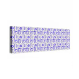 Blauw - Patroon - Beige - Abstract canvas 2cm klein 828 -z3d