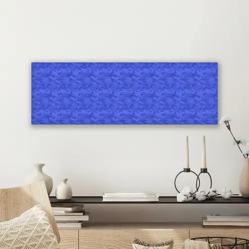 Blauw - Patroon - Heuvels - Bloemen canvas 2cm klein 828 -sfeer6