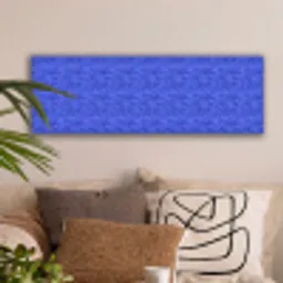 Blauw - Patroon - Heuvels - Bloemen canvas 2cm klein 828 -sfeer1