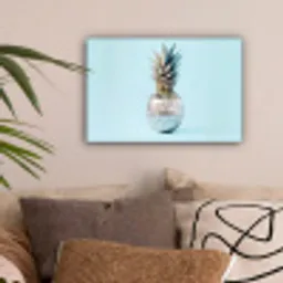 Blauw - Ananas - Disco - Discobal canvas 2cm klein -sfeer1