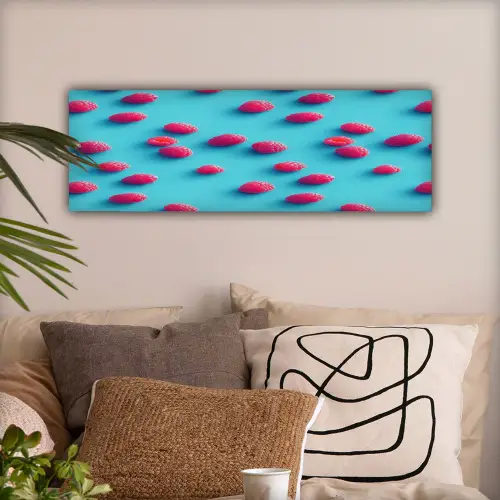 Blauw - Frambozen - Roze canvas 2cm klein 828 -sfeer1