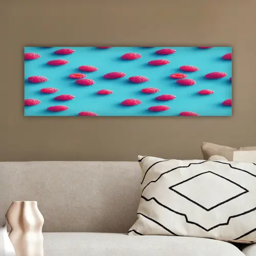 Blauw - Frambozen - Roze canvas 2cm klein 828 -sfeer3