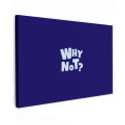 Blauw - Why not - Minimalistisch canvas 2cm klein -z3d