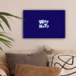 Blauw - Why not - Minimalistisch canvas 2cm klein -sfeer1