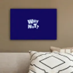 Blauw - Why not - Minimalistisch canvas 2cm klein -sfeer3