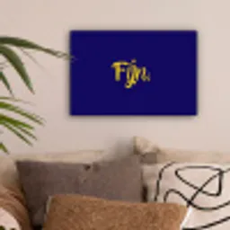 Blauw - Geel - Fijn canvas 2cm klein -sfeer1