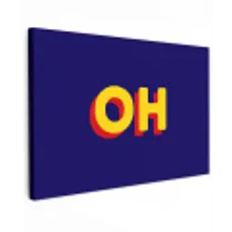Blauw - Geel - OH - Schaduw canvas 2cm klein -z3d