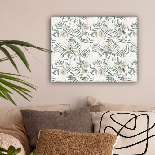 Boho - Jungle - Bloemen - Bladeren canvas 2cm klein -sfeer1