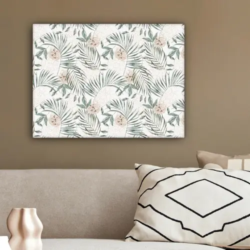 Boho - Jungle - Bloemen - Bladeren canvas 2cm klein -sfeer3