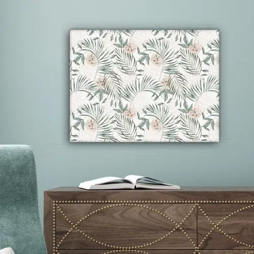 Boho - Jungle - Bloemen - Bladeren canvas 2cm klein -sfeer4