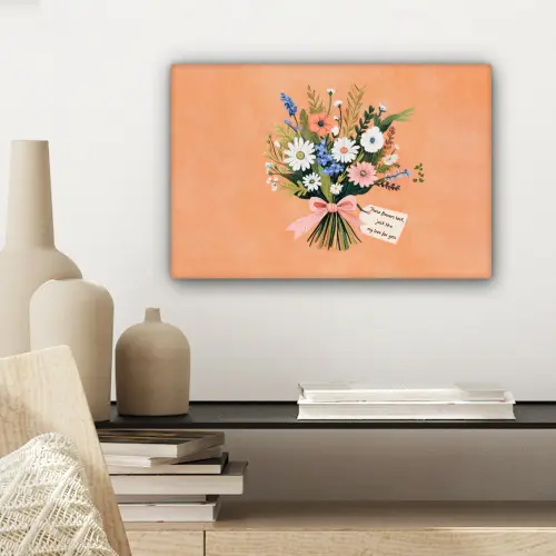 Boeket - Strikje - Quote canvas 2cm klein -sfeer6