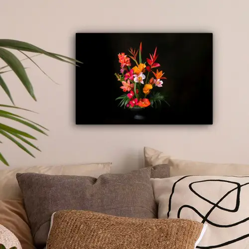 Boeket - Bloemen - Exotisch canvas 2cm klein -sfeer1