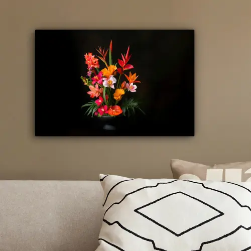 Boeket - Bloemen - Exotisch canvas 2cm klein -sfeer3