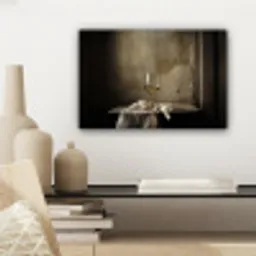 Strik - Beige - Witte - Wijn canvas 2cm klein -sfeer6
