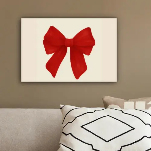 Strik - Symmetrisch - Rood - Lint canvas 2cm klein -sfeer3