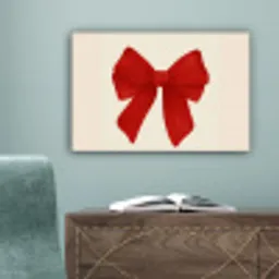 Strik - Symmetrisch - Rood - Lint canvas 2cm klein -sfeer4