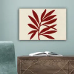 Tak - Bladeren - Rood canvas 2cm klein -sfeer4