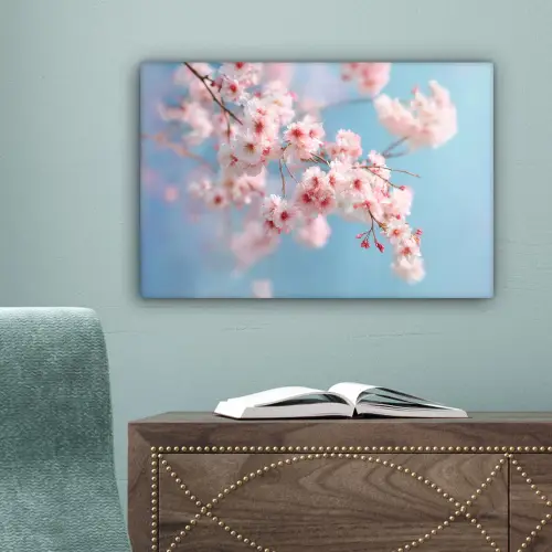 Takken - Bloesems - Roze canvas 2cm klein -sfeer4