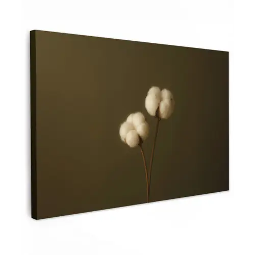 Takken - Katoen - Wit - Bollen canvas 2cm klein -z3d