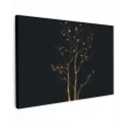 Takken - Blaadjes - Zwart canvas 2cm klein -z3d