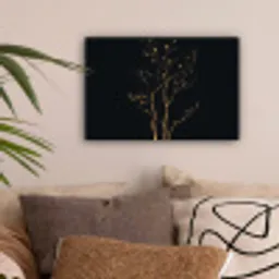 Takken - Blaadjes - Zwart canvas 2cm klein -sfeer1