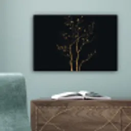 Takken - Blaadjes - Zwart canvas 2cm klein -sfeer4