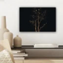 Takken - Blaadjes - Zwart canvas 2cm klein -sfeer6